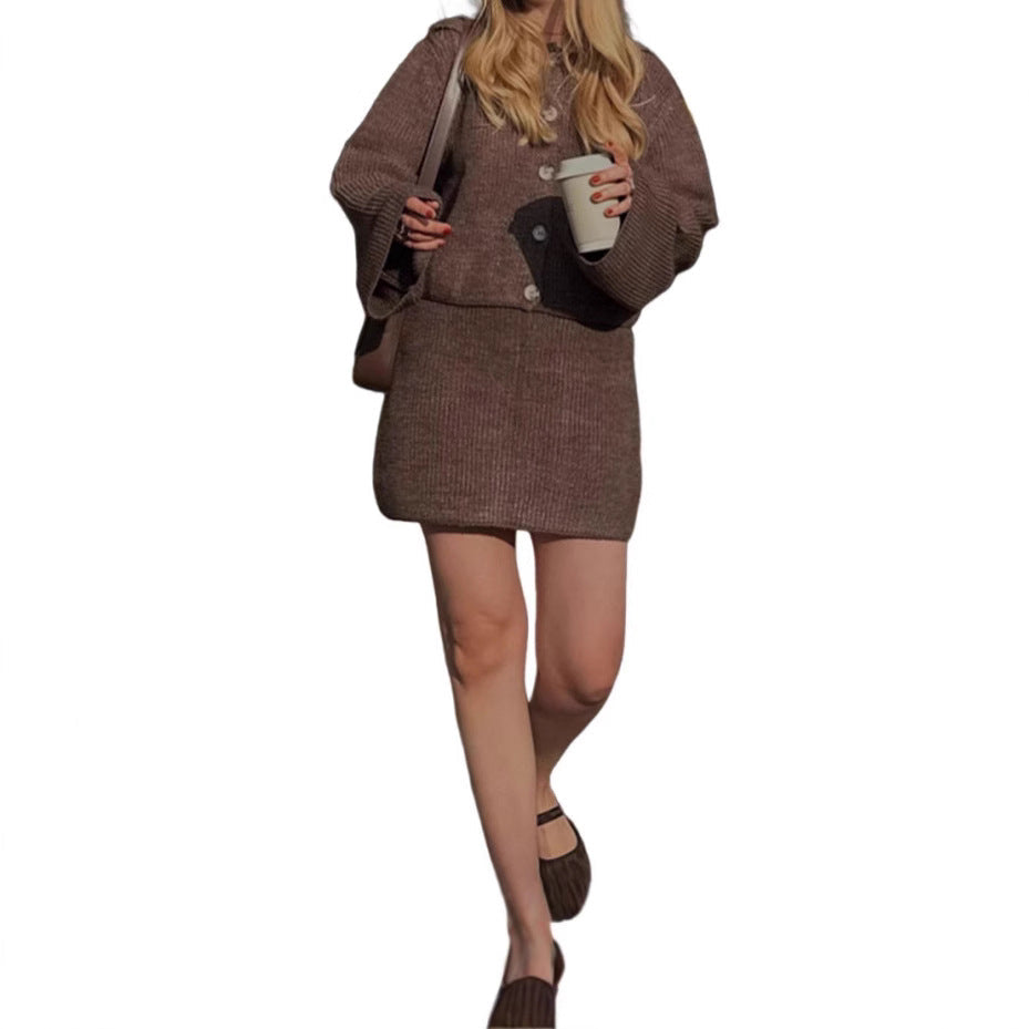 Damen Strickjacke mit modernen Knopfdetails R&B