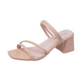 Damen Sandalen mit stilvollem Blockabsatz und feinen Riemen R&B