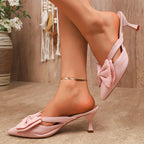 Damen Elegante Slingback Pumps mit dekorativem Schleifen-Detail R&B