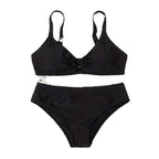 Damen Hochgeschnittene Bikinihose mit modischem Ringdetail R&B