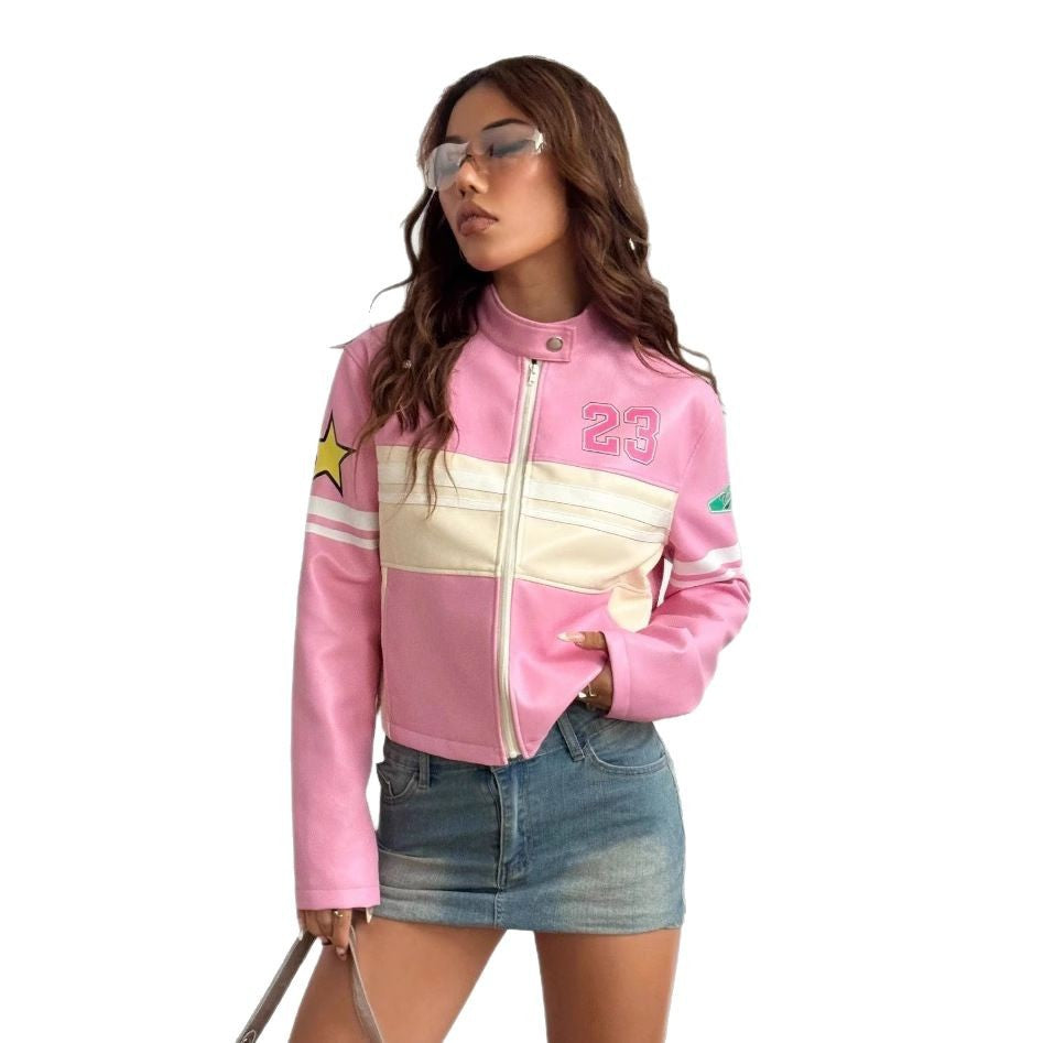 Damen Sportliche Kurzjacke mit detailreichen Applikationen R&B