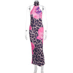 Damen Maxikleid mit schickem Blumen- und Tiermuster R&B