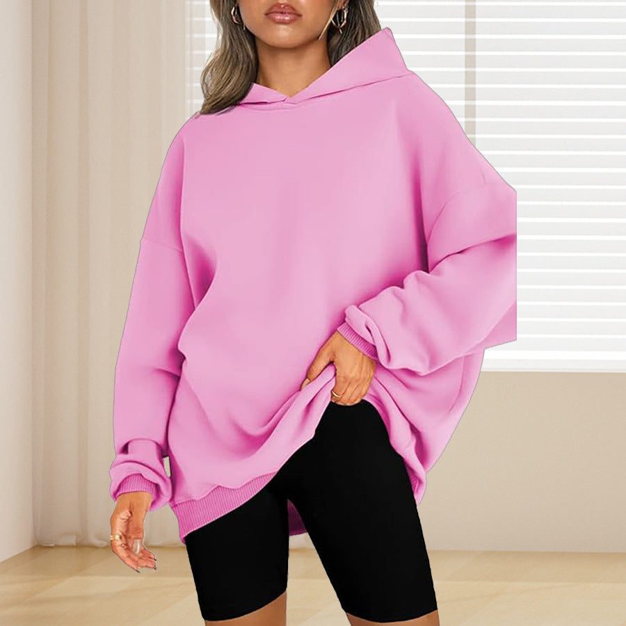 Damen Oversized Kapuzenpullover mit tiefen Schultern R&B
