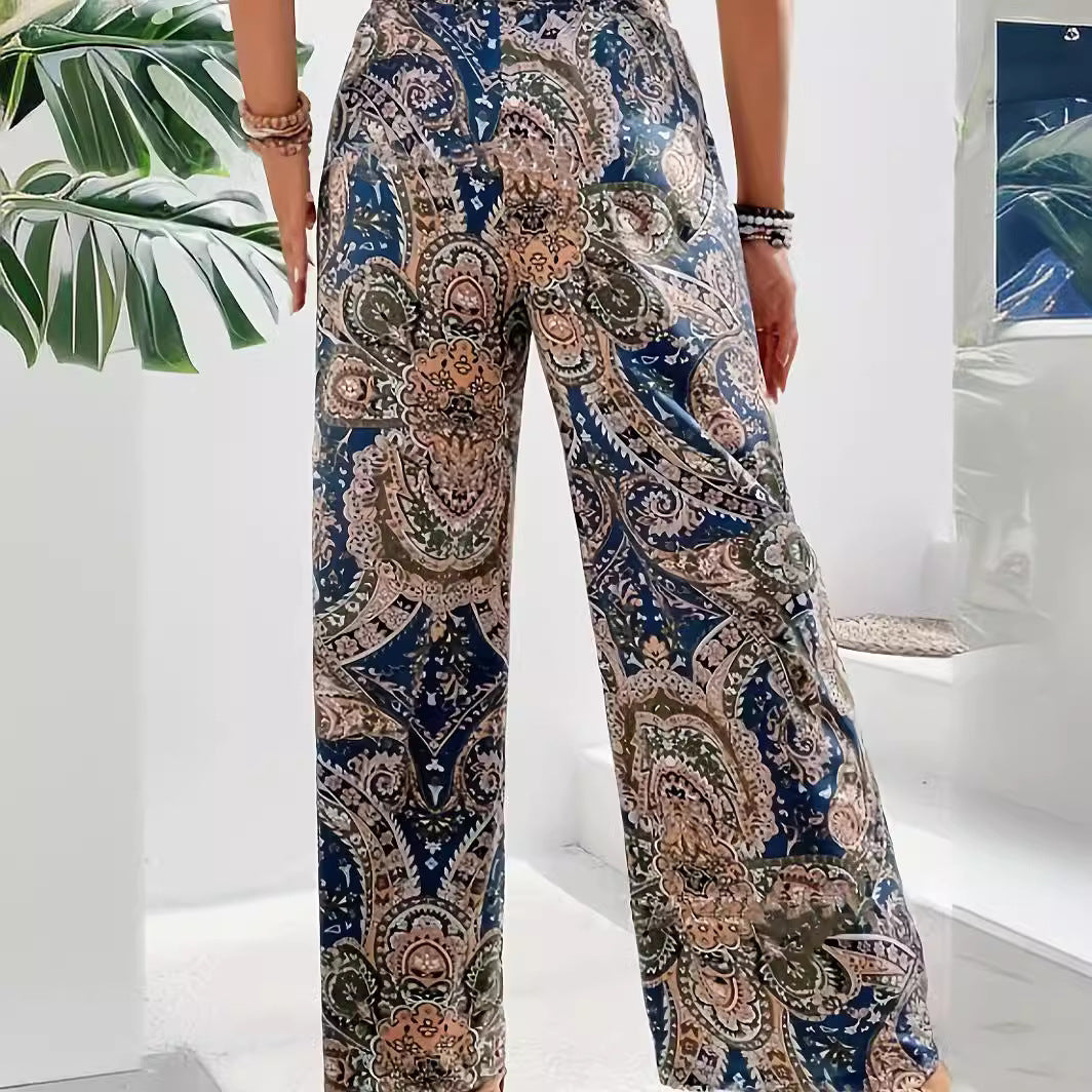 Damen Weite Trendhose im Paisleymuster R&B