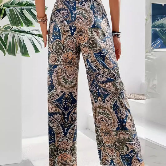 Damen Weite Trendhose im Paisleymuster R&B