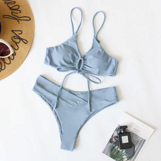Damen Sportives Bikini-Set mit verstellbaren Trägern R&B