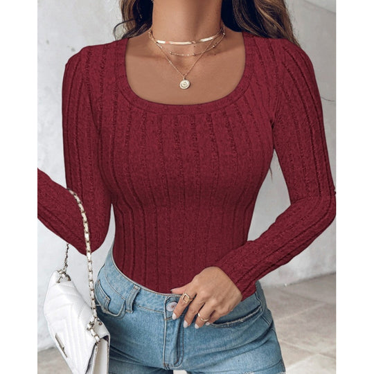 Damen Langarmshirt mit strukturiertem Design R&B