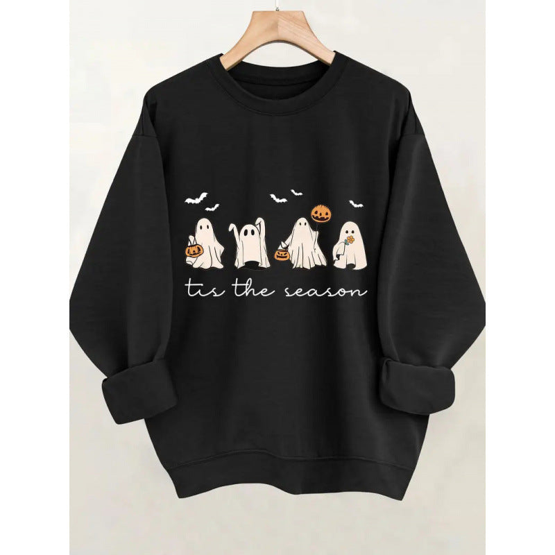 Damen Sweatshirt mit verspielt gruseligem Motiv R&B