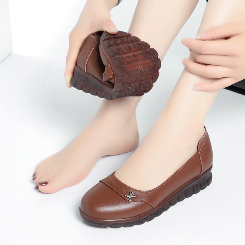 Damen Ballerinas mit dämpfendem Fußbett und dekorativen Schmuckdetails R&B