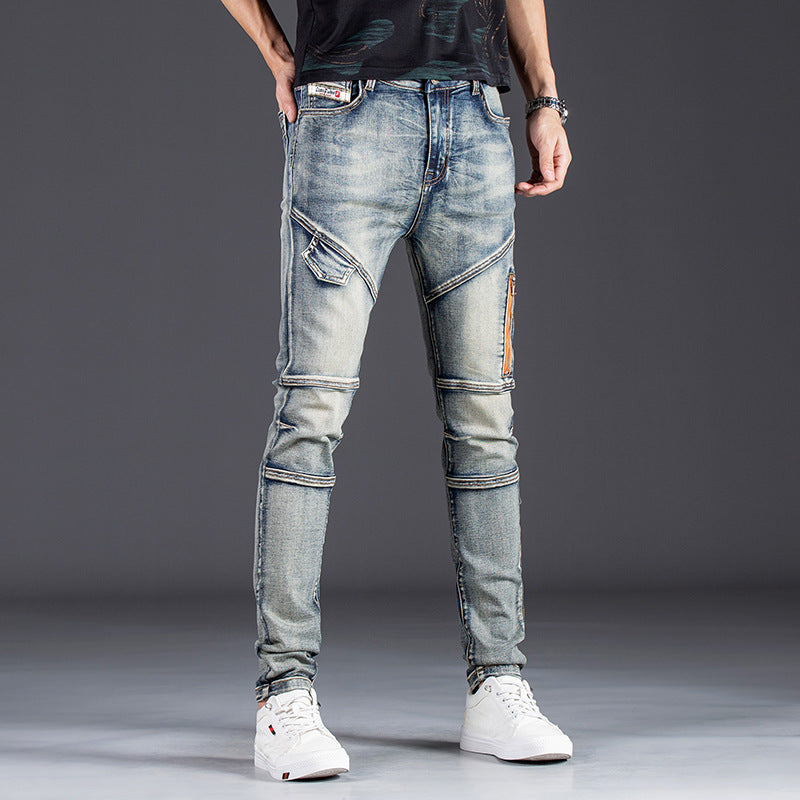 Herren elegante Slim Fit Jeans im zeitgemäßen Used-Look R&B