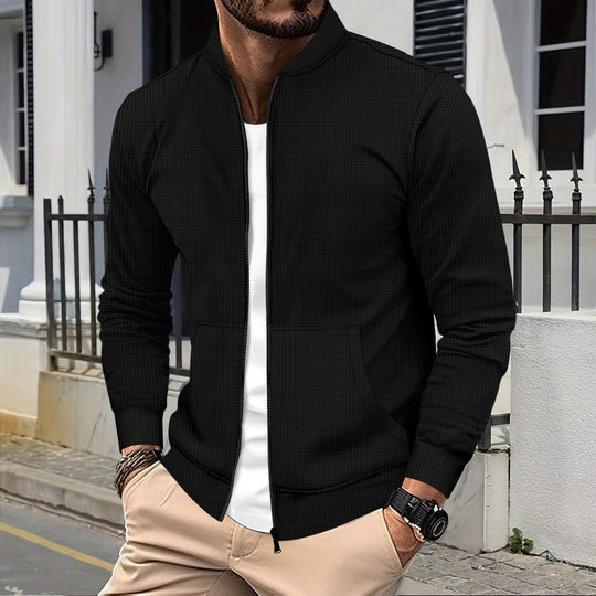 Herren sportliche Freizeitjacke mit Reißverschluss und praktischen Taschen R&B