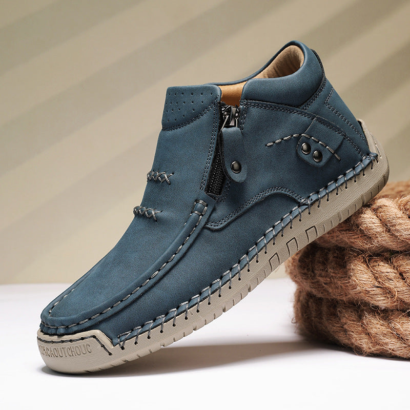 Herren Bequeme und modische Stiefeletten mit Reißverschluss R&B