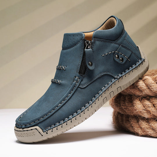 Herren Bequeme und modische Stiefeletten mit Reißverschluss R&B