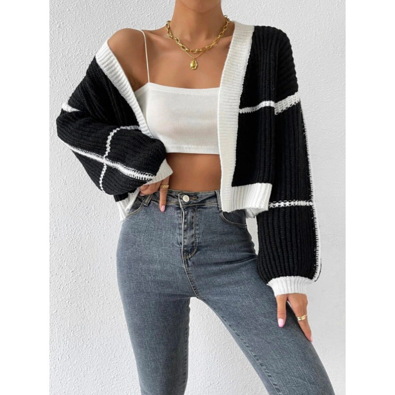 Damen Großer Strickcardigan mit voluminösen Ärmeln R&B