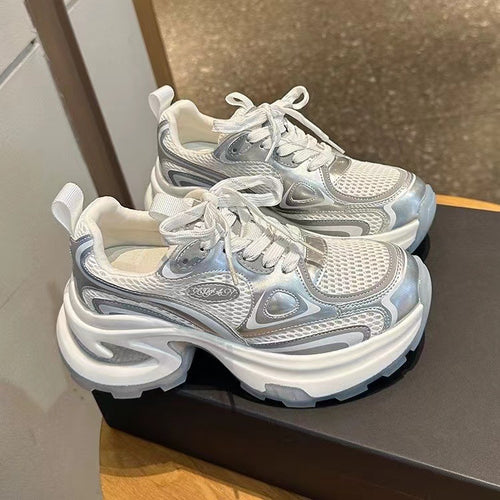 Damen modische Sneakers mit atmungsaktivem Mesh und gepolsterter Laufsohle R&B