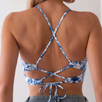 Damen Triangel-Bikini-Oberteil mit elegantem floralem Design R&B