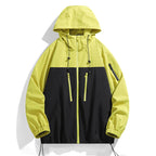 Damen winddichte Freizeitjacke mit verstellbarem Kapuzenkragen
