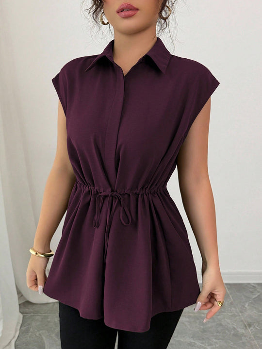 Damen lässige Bluse mit tailliertem Schnitt R&B