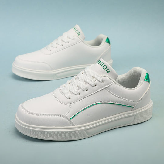 Damen nan niedrig geschnittener Kunstleder Sneaker mit holografischem Fersenbesatz R&B