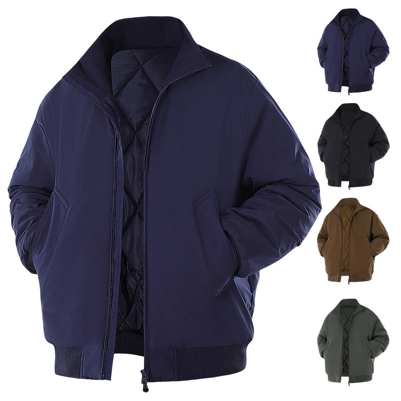 Herren Winterjacke mit warmem Innenfutter und praktischen Taschen R&B