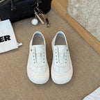 Damen Modische Slip-On Sneaker aus hochwertigem Leder mit dämpfender Sohle