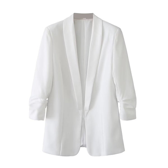 Damen elegante Blazerjacke mit modischem Schnitt und praktischen Taschen R&B