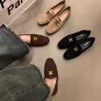 Damen Mokassins aus hochwertigem Wildleder mit eleganten Schmuckdetails R&B