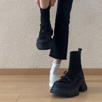 Damen sportliche Chunky High-Top Sneakers R&B