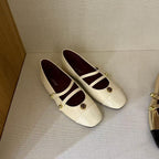 Damen elegante Mary Jane Ballerinas mit dekorativen Schnallen R&B