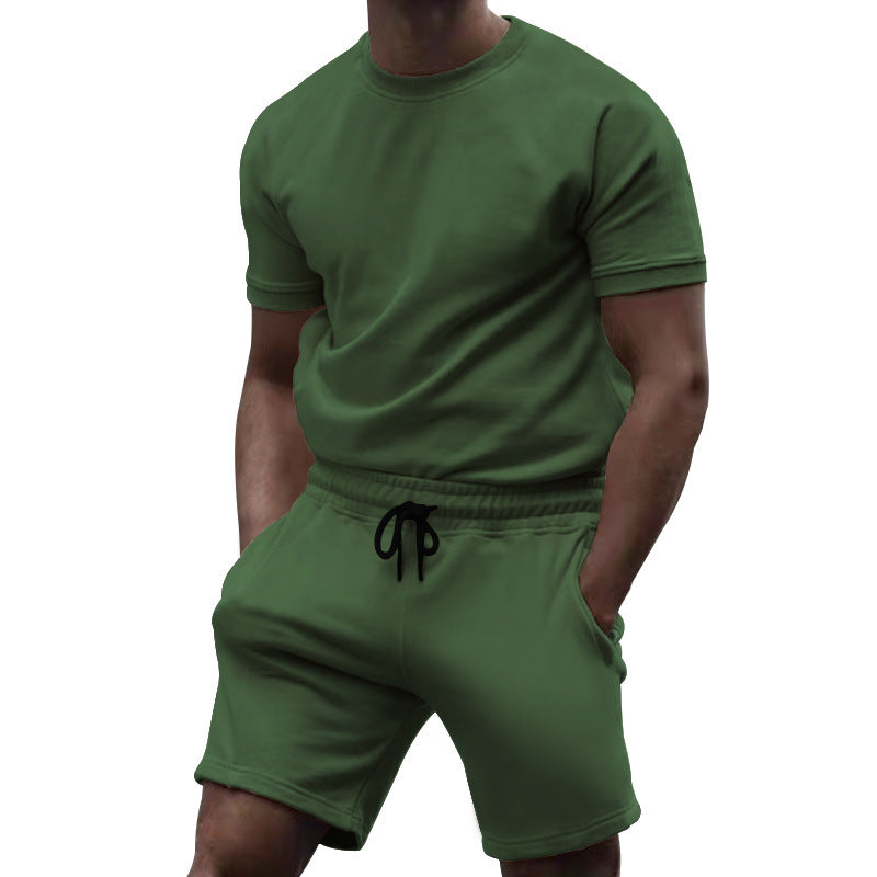 Herren Sportkombination mit kurzärmligem Oberteil und bequemen Shorts R&B