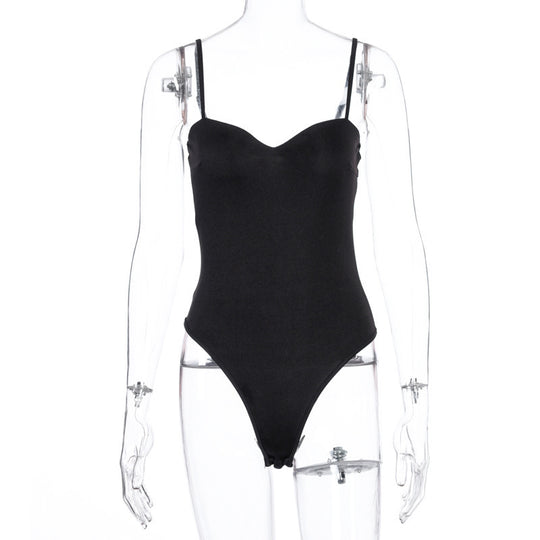 Damen elegantes Body mit verstellbaren Trägern R&B