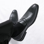 Damen Elegante Leder Slipper mit atmungsaktiver Oberflächenstruktur R&B