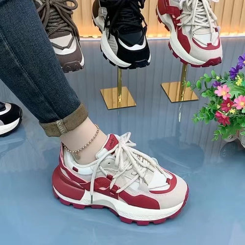 Damen Sportliche Hochleistungs-Sneaker mit stoßdämpfendem Sohlenprofil und atmungsaktiver Mesh-Oberfläche R&B