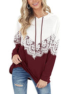 Damen Kapuzenpullover mit kunstvoller Spitzenapplikation R&B