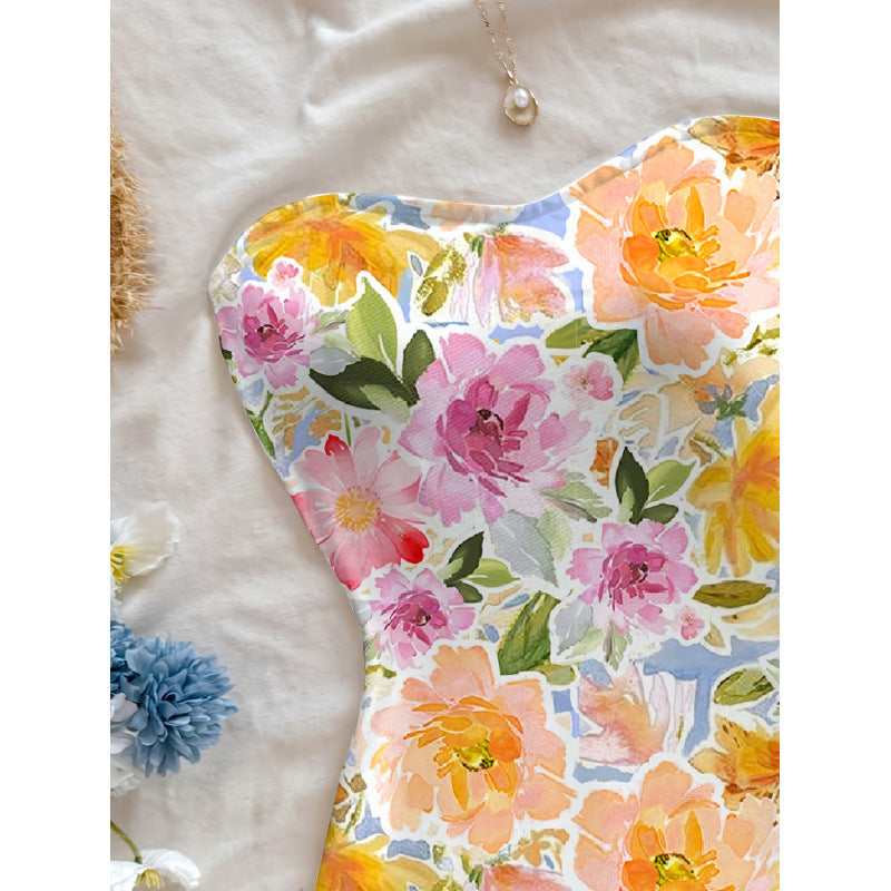 Damen Sommerliches Maxikleid mit floralem Motiv und figurbetonter Silhouette R&B