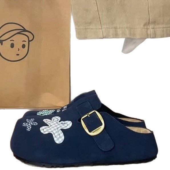 Damen Clogs mit stilvollem Schnallenverschluss und verspielten Applikationen R&B