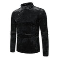 Herren Eleganter Rollkragenpullover aus weichem Samtstoff