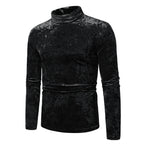Herren Eleganter Rollkragenpullover aus weichem Samtstoff