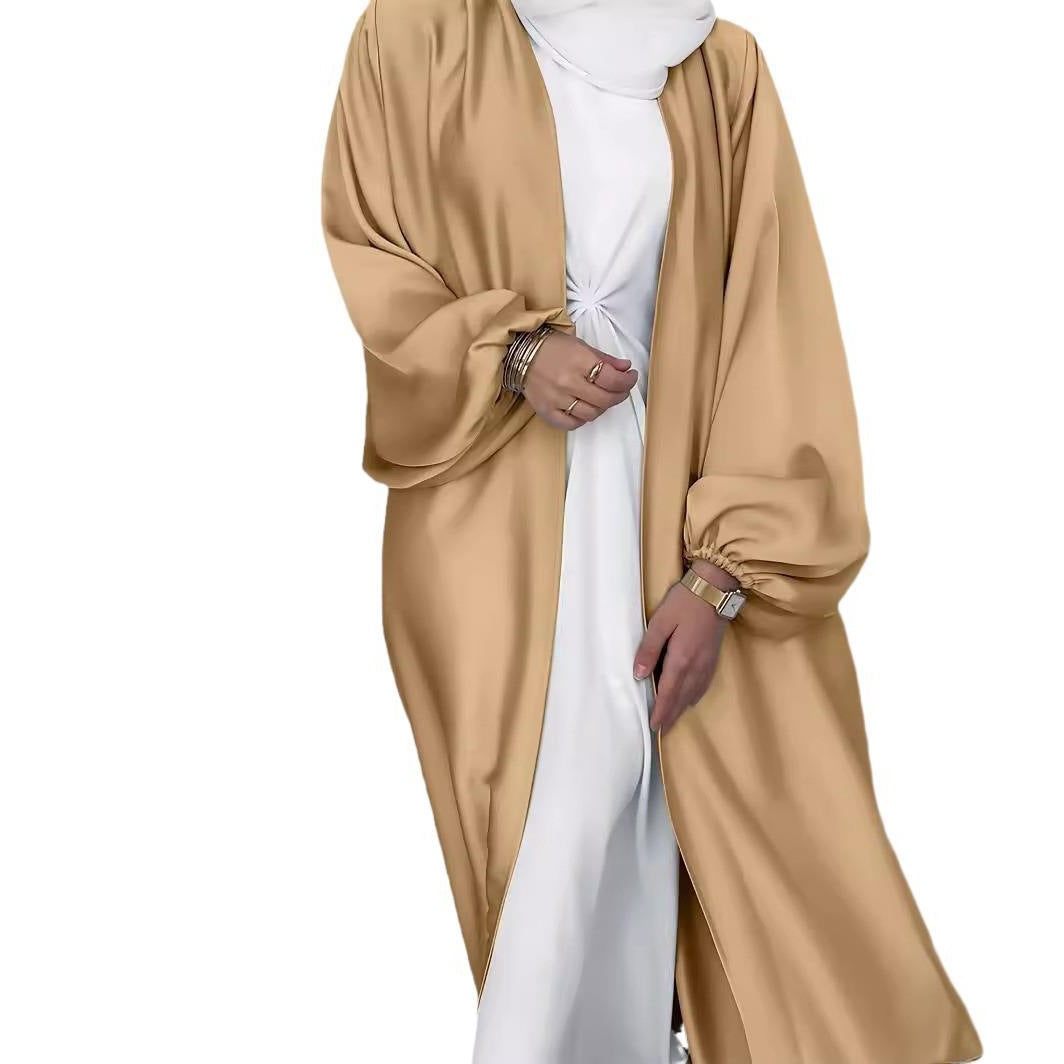 Damen eleganter Longcardigan aus fließendem Material mit weitem Schnitt R&B