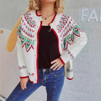 Damen Strickjacke mit festlichem Muster und hochwertiger Verarbeitung R&B