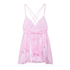 Damen Abendkleid mit Cross-Back-Detail und floralen Applikationen R&B