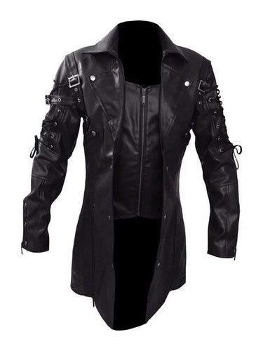 Herren Designer Bikerjacke mit asymmetrischem Reißverschluss