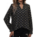 Damen Elegante Bluse mit schimmerndem Karomuster R&B