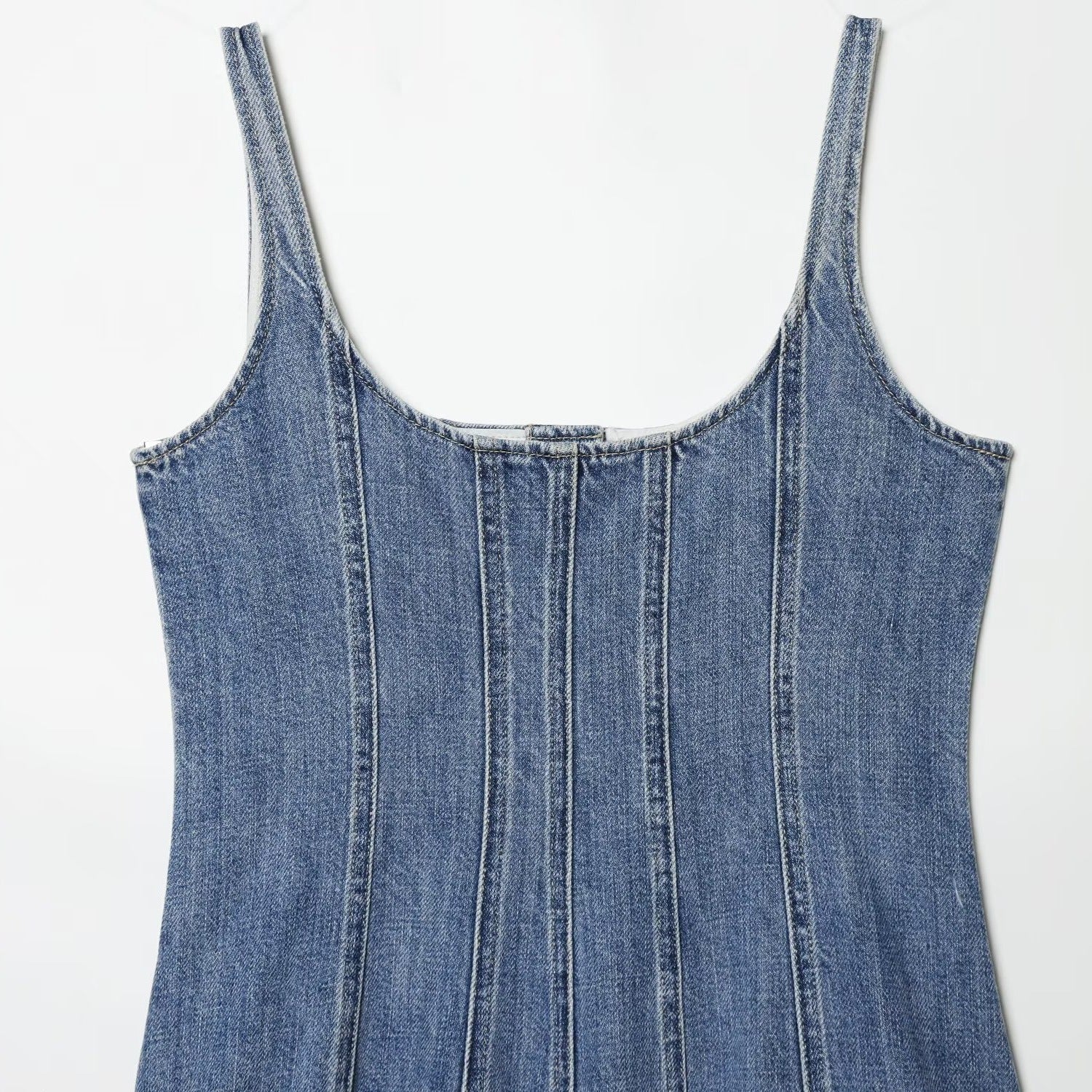Damen Jeanskleid im A-Linien Schnitt mit Knopfverschluss R&B