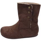 Damen Komfortable Winterboots mit kuscheligem Futter und eleganter Knopfverzierung R&B