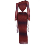 Damen Asymmetrisches Maxikleid mit raffinierten Cut-Outs und innovativem Design R&B
