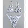 Damen Triangel-Bikini mit verspieltem Muster R&B