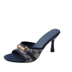 Damen Elegante Slingback-Pantoletten mit modischem Glitzer-Detail R&B