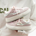 Damen Plattform Sneakers mit flauschiger Innensohle