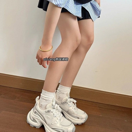 Damen Sportliche Sneakers mit atmungsaktiver Mesh-Oberfläche und gepolsterter Sohle R&B